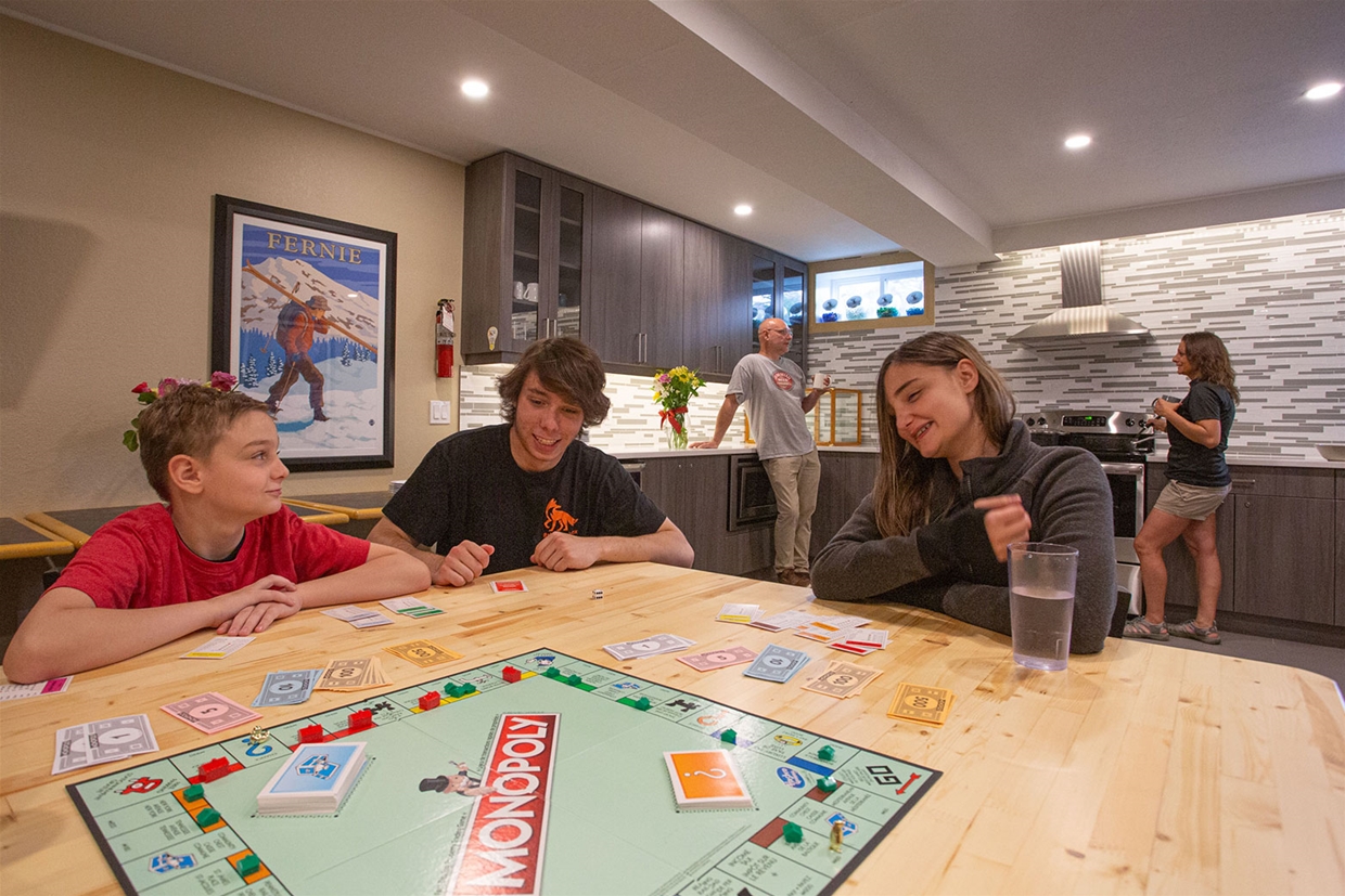 Families can reserve the guest kitchen for use