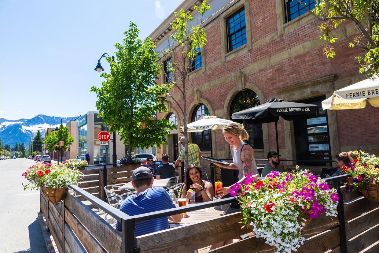 Enjoy lunch al-fresco on the patio of the Brickhouse