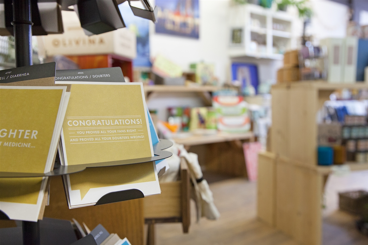 Perfect place to pick up that last minute gift, complete with gift cards