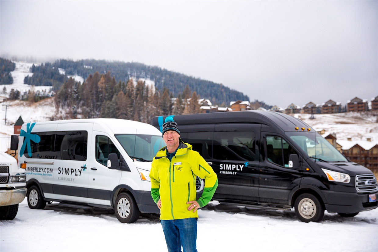 Owner Tod Caton with executive fleet to serve your group's transportation needs