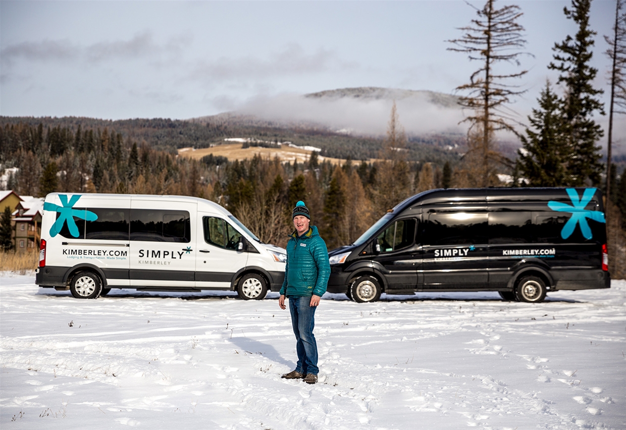 Owner Tod Caton with executive fleet to serve your group's transportation needs