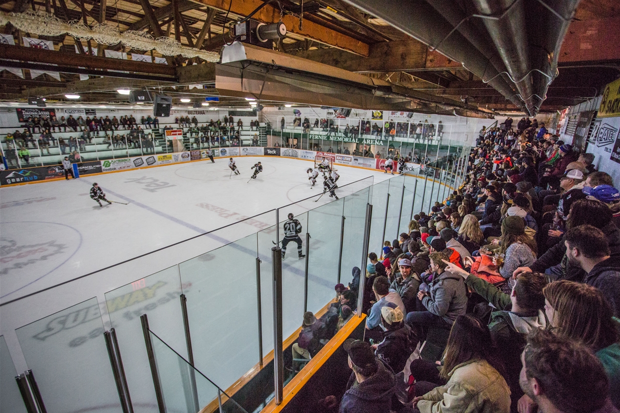 Great atmosphere at the Fernie Memorial Arena